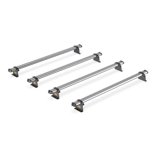 Picture of Van Guard ULTI Bar Trade (Steel) - 4 Roof Bars for Vauxhall Movano 2010-2021 with Roller Bundle | L1, L2, L3, L4 | H1, H2 | Twin Rear Doors | SB286-4#VGR-03