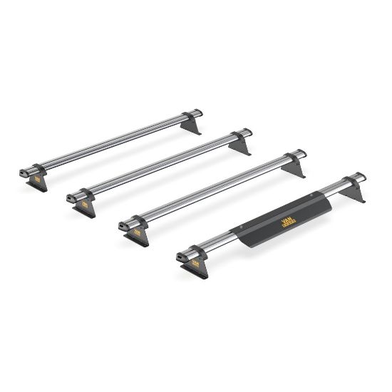 Picture of Van Guard ULTI Bar Trade (Steel) - 4 Roof Bars for Nissan Primastar 2022-Onwards with Roller Bundle | L1, L2 | H1 | Twin Rear Doors | SB315-4#VGR-01