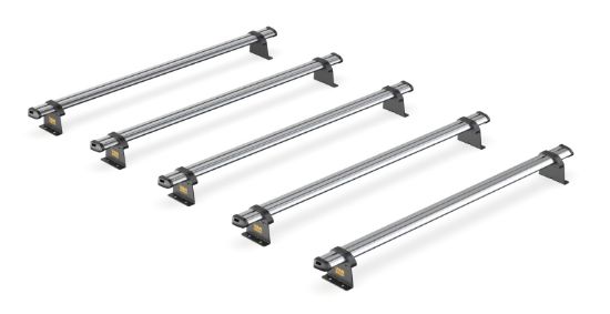Picture of Van Guard ULTI Bar Trade (Steel) - 5 Roof Bars for Renault Master 2025-Onwards with Roller Bundle | L3 | H2 | Twin Rear Doors | SB350-5#VGR-35