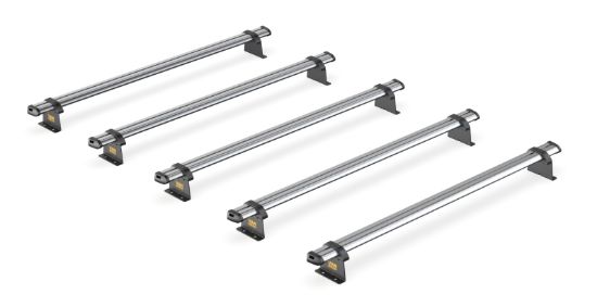 Picture of Van Guard ULTI Bar Trade (Steel) - 5 Roof Bars for Nissan Interstar 2025-Onwards with Roller Bundle | L3 | H2 | Twin Rear Doors | SB350-5#VGR-35
