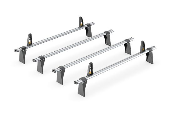 Picture of Van Guard ULTI Bar+ (Aluminium) - 4 Roof Bars for Ford Transit 2000-2014 with Roller Bundle | L1, L2, L3 | H2 | VG153-4#VGR-19