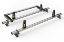 Van Guard ULTI Bar+ (Aluminium) - 2 Roof Bars for Nissan Primastar 2022-Onwards with Roller Bundle | L1, L2 | H2 | Twin Rear Doors
