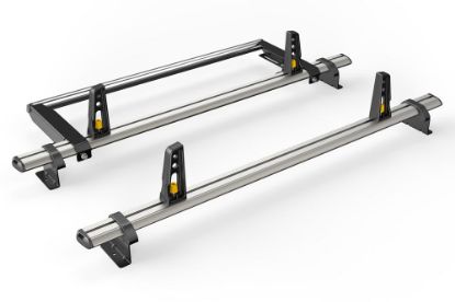 Van Guard ULTI Bar+ (Aluminium) - 2 Roof Bars for Mercedes Vito 2003-2014 with Roller Bundle | L3 | H1 | Twin Rear Doors