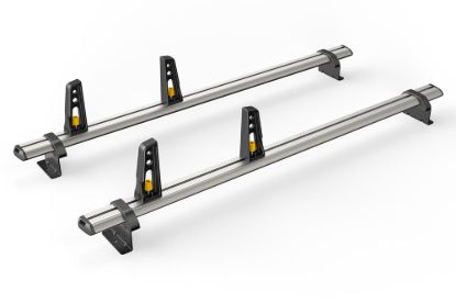Picture of Van Guard ULTI Bar+ (Aluminium) - 2 Roof Bars for Fiat Fiorino 2008-2023 with Roller Bundle | L1 | H1 | Twin Rear Doors | VG270-2#VGR-04