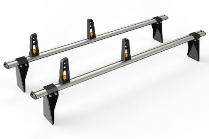 Picture of Van Guard ULTI Bar+ (Aluminium) - 2 Roof Bars for Land Rover Defender 1983-2016 with Roller Bundle | VG281-2#VGR-24
