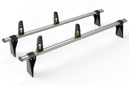 Picture of Van Guard ULTI Bar+ (Aluminium) - 2 Roof Bars for Land Rover Defender 1983-2016 with Roller Bundle | VG281-2#VGR-24