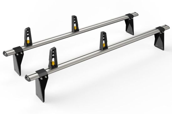 Picture of Van Guard ULTI Bar+ (Aluminium) - 2 Roof Bars for Land Rover Defender 1983-2016 with Roller Bundle | VG281-2#VGR-24