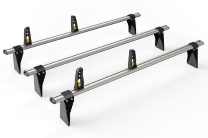 Picture of Van Guard ULTI Bar+ (Aluminium) - 3 Roof Bars for Land Rover Defender 1983-2016 with Roller Bundle | VG281-3#VGR-24
