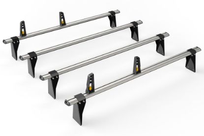 Picture of Van Guard ULTI Bar+ (Aluminium) - 4 Roof Bars for Land Rover Defender 1983-2016 with Roller Bundle | VG281-4#VGR-24