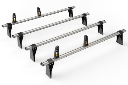 Picture of Van Guard ULTI Bar+ (Aluminium) - 4 Roof Bars for Land Rover Defender 1983-2016 with Roller Bundle | VG281-4#VGR-24