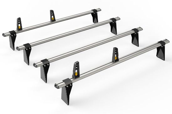 Picture of Van Guard ULTI Bar+ (Aluminium) - 4 Roof Bars for Land Rover Defender 1983-2016 with Roller Bundle | VG281-4#VGR-24