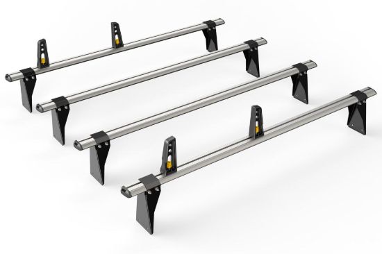 Picture of Van Guard ULTI Bar+ (Aluminium) - 4 Roof Bars for Land Rover Defender 1983-2016 with Roller Bundle | VG281-4#VGR-24