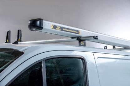 Picture of Van Guard 3 UltiBar+ Roof Bars with Roller and 3m Pipe Carrier Bundle for Ford Transit Custom 2013-2023 | L1, L2 | H1 | Twin Rear Doors | VG304-3#VGR-09#VG400-3
