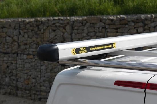 Picture of Van Guard 3 UltiBar+ Roof Bars with Roller and 3m Pipe Carrier Bundle for Ford Transit Custom 2013-2023 | L1, L2 | H1 | Twin Rear Doors | VG304-3#VGR-09#VG400-3