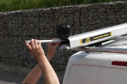 Picture of Van Guard 3 UltiBar+ Roof Bars with Roller and 3m Pipe Carrier Bundle for Ford Transit Custom 2013-2023 | L1, L2 | H1 | Twin Rear Doors | VG304-3#VGR-09#VG400-3