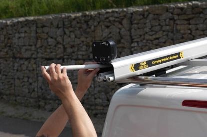 Picture of Van Guard 3 UltiBar+ Roof Bars with Roller and 3m Pipe Carrier Bundle for Ford Transit Custom 2013-2023 | L1, L2 | H1 | Twin Rear Doors | VG304-3#VGR-09#VG400-3