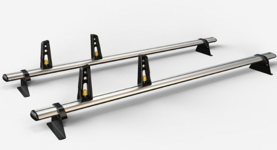 Picture of Van Guard ULTI Bar+ (Aluminium) - 2 Roof Bars for Vauxhall Vivaro 2014-2019 with Roller Bundle | L1, L2 | H1 | Tailgate | VG315-2#VGR-30