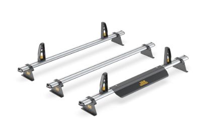 Picture of Van Guard ULTI Bar+ (Aluminium) - 3 Roof Bars for Nissan Primastar 2022-Onwards with Roller Bundle | L1, L2 | H1 | Twin Rear Doors | VG315-3#VGR-01