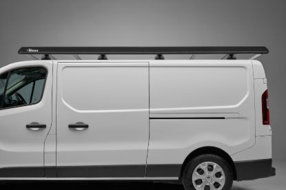 Picture of Rhino KammEdge Black Roof Rack 3.0m long x 1.6m wide for Renault Master 2010-2024 | L1 | H2 | Twin Rear Doors | LB604