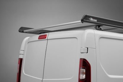 Picture of Rhino KammEdge Black Roof Rack 3.8m long x 1.6m wide for Renault Master 2010-2024 | L3 | H2 | Twin Rear Doors | LB606