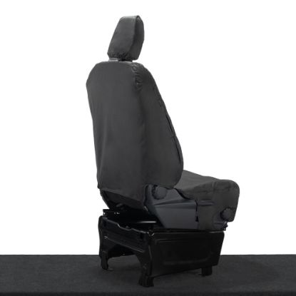 Picture of UK Custom Covers Ford Transit Custom Seat Covers Cotton-Backed PU (2023+) - Driver Only / Black | SC1264B