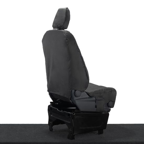 Picture of UK Custom Covers Ford Transit Custom Seat Covers Cotton-Backed PU (2023+) - Driver Only / Black | SC1264B