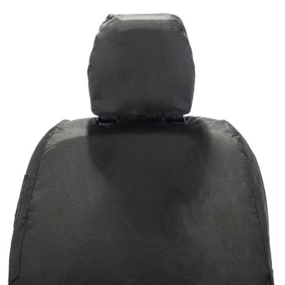 Picture of UK Custom Covers Ford Transit Custom Seat Covers Cotton-Backed PU (2023+) - Driver Only / Black | SC1264B