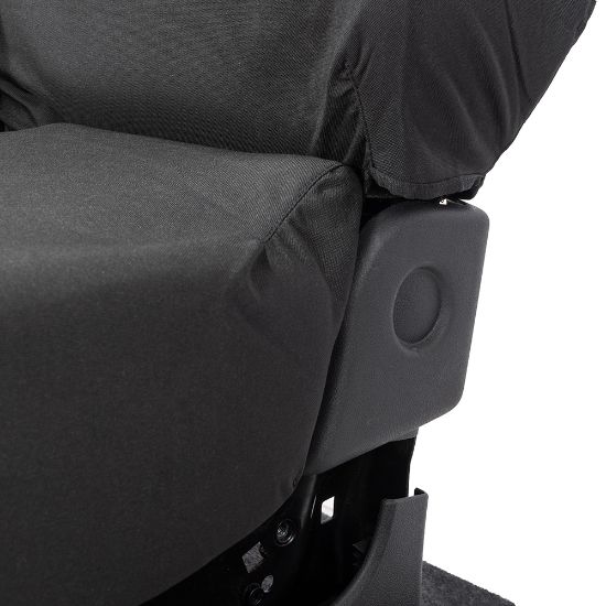 Picture of UK Custom Covers Vauxhall Vivaro Seat Covers Cotton-Backed PU (2014-2019) - Front Single/Double Split Passenger Base NO Folding Middle Seat | SC188B