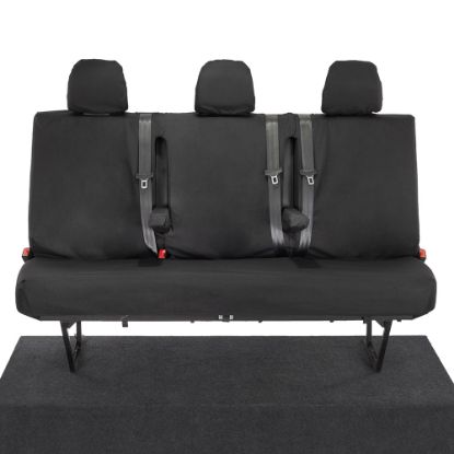 UK Custom Covers Vauxhall Vivaro Seat Covers Cotton-Backed PU (2014-2019) - Rear