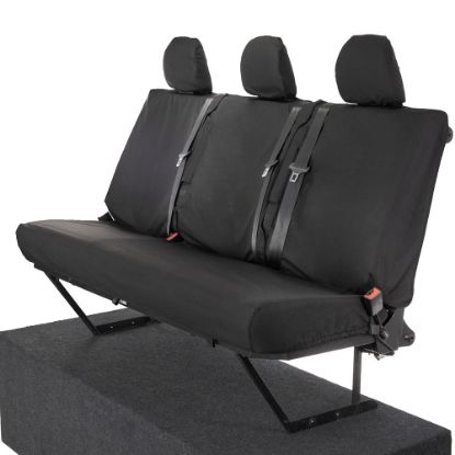 Picture of UK Custom Covers Vauxhall Vivaro Seat Covers Cotton-Backed PU (2014-2019) - Rear | SC189B