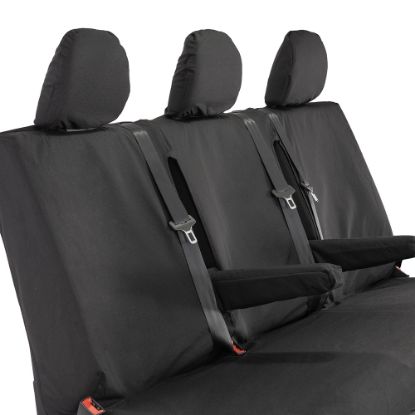 Picture of UK Custom Covers Vauxhall Vivaro Seat Covers Cotton-Backed PU (2014-2019) - Rear | SC189B