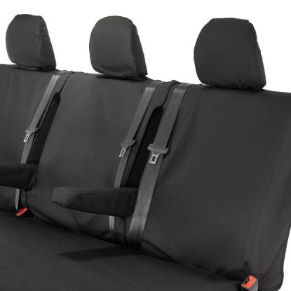 Picture of UK Custom Covers Vauxhall Vivaro Seat Covers Cotton-Backed PU (2014-2019) - Rear | SC189B