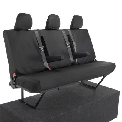 Picture of UK Custom Covers Vauxhall Vivaro Seat Covers Cotton-Backed PU (2014-2019) - Rear | SC189B