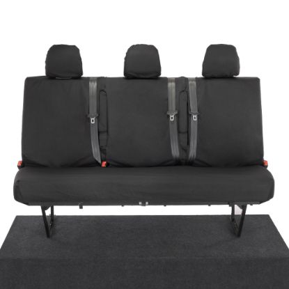 Picture of UK Custom Covers Vauxhall Vivaro Seat Covers Cotton-Backed PU (2014-2019) - Rear | SC189B