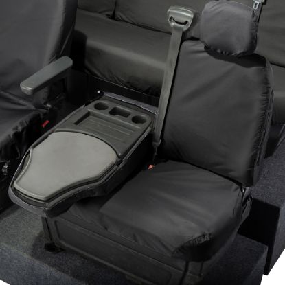 Picture of UK Custom Covers Vauxhall Movano Seat Covers Cotton-Backed PU (2010-2022) - Front & Rear With Folding Middle Seat & No Split Passenger Base | SC236B-416B