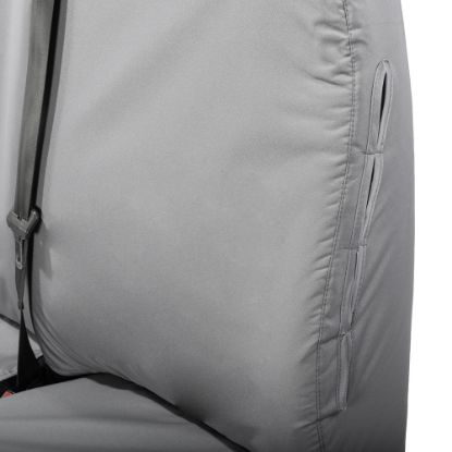 Picture of UK Custom Covers Vauxhall Movano Seat Covers Cotton-Backed PU (2010-2022) - Front With Folding Middle Seat & No Split Passenger Base - Grey | SC236G