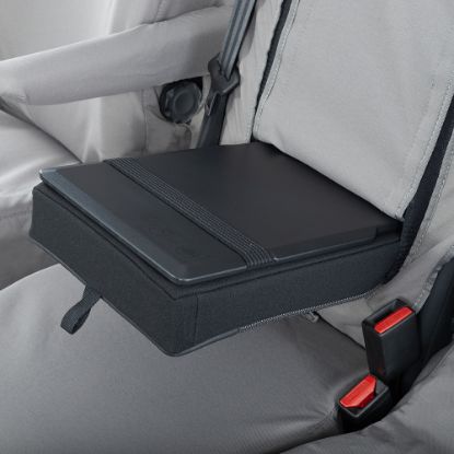 Picture of UK Custom Covers Vauxhall Vivaro Seat Covers Cotton-Backed PU (2019 Onwards) - Front Single/Double Split Passenger Base WITH Pull Down Tray - Grey | SC294G