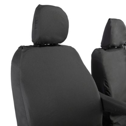Picture of UK Custom Covers Vauxhall Vivaro Seat Covers Cotton-Backed PU (2014-2019) - Front Single/Double NO Split Passenger Seat | SC296B