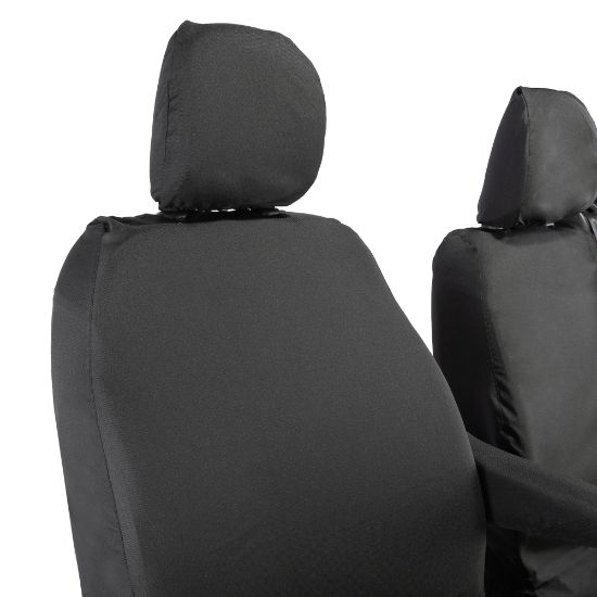 Picture of UK Custom Covers Vauxhall Vivaro Seat Covers Cotton-Backed PU (2014-2019) - Front Single/Double NO Split Passenger Seat | SC296B