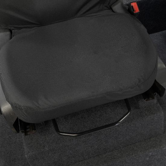 Picture of UK Custom Covers Ford Transit Custom Seat Covers Cotton-Backed PU (2023+) - Front & Rear (5 Seats) - Black | SC336B-131B