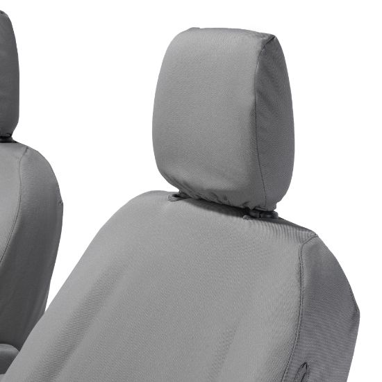 Picture of UK Custom Covers Ford Transit Custom Seat Covers Cotton-Backed PU (2023+) - Front (single/single) - Grey | SC336G