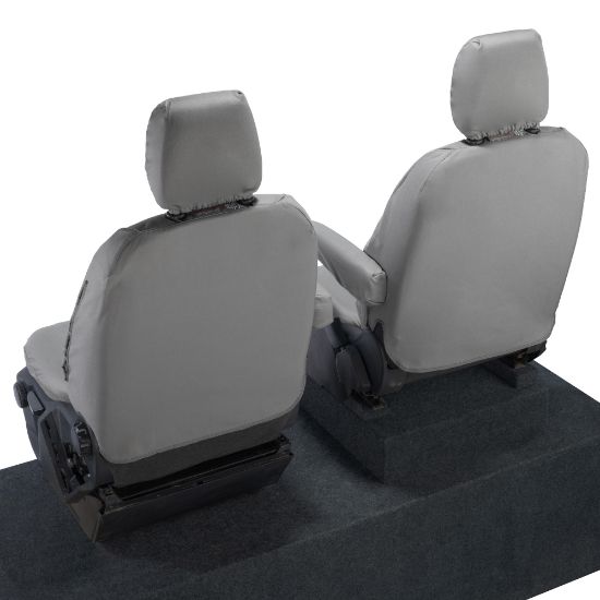 Picture of UK Custom Covers Ford Transit Custom Seat Covers Cotton-Backed PU (2023+) - Front (single/single) - Grey | SC336G