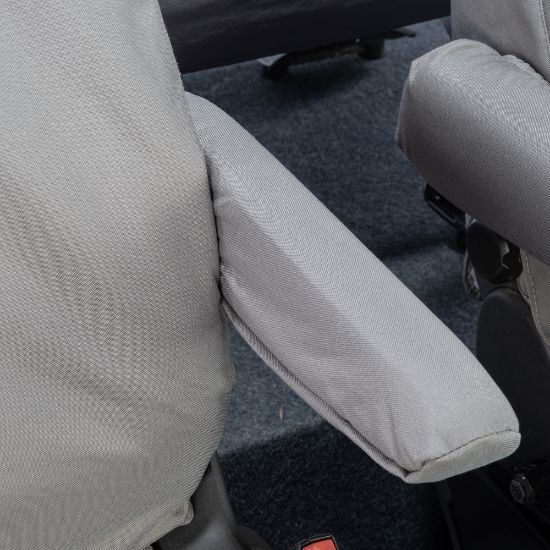 Picture of UK Custom Covers Ford Transit Custom Seat Covers Cotton-Backed PU (2023+) - Front & Rear (5 seats) - Grey | SC336G-131G