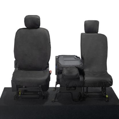 Picture of UK Custom Covers Toyota Proace City Front Seat Covers Cotton-Backed PU (2019 Onwards) - Black | SC403B