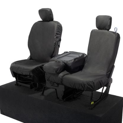 Picture of UK Custom Covers Toyota Proace City Front Seat Covers Cotton-Backed PU (2019 Onwards) - Black | SC403B