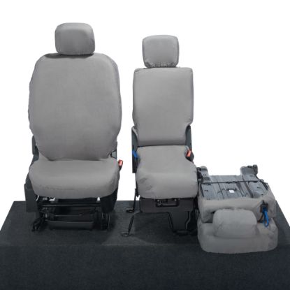 Picture of UK Custom Covers Toyota Proace City Front Seat Covers Cotton-Backed PU (2019 Onwards) - Grey | SC403G