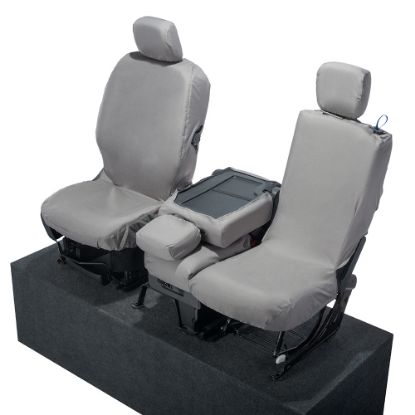 Picture of UK Custom Covers Toyota Proace City Front Seat Covers Cotton-Backed PU (2019 Onwards) - Grey | SC403G