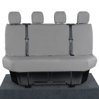 UK Custom Covers Vauxhall Movano Seat Covers Cotton-Backed PU (2010-2022) - Rear - Grey