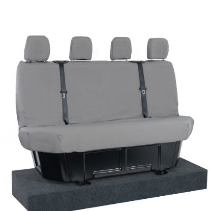 Picture of UK Custom Covers Vauxhall Movano Seat Covers Cotton-Backed PU (2010-2022) - Rear - Grey | SC416G