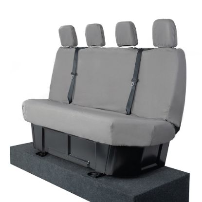 Picture of UK Custom Covers Vauxhall Movano Seat Covers Cotton-Backed PU (2010-2022) - Rear - Grey | SC416G